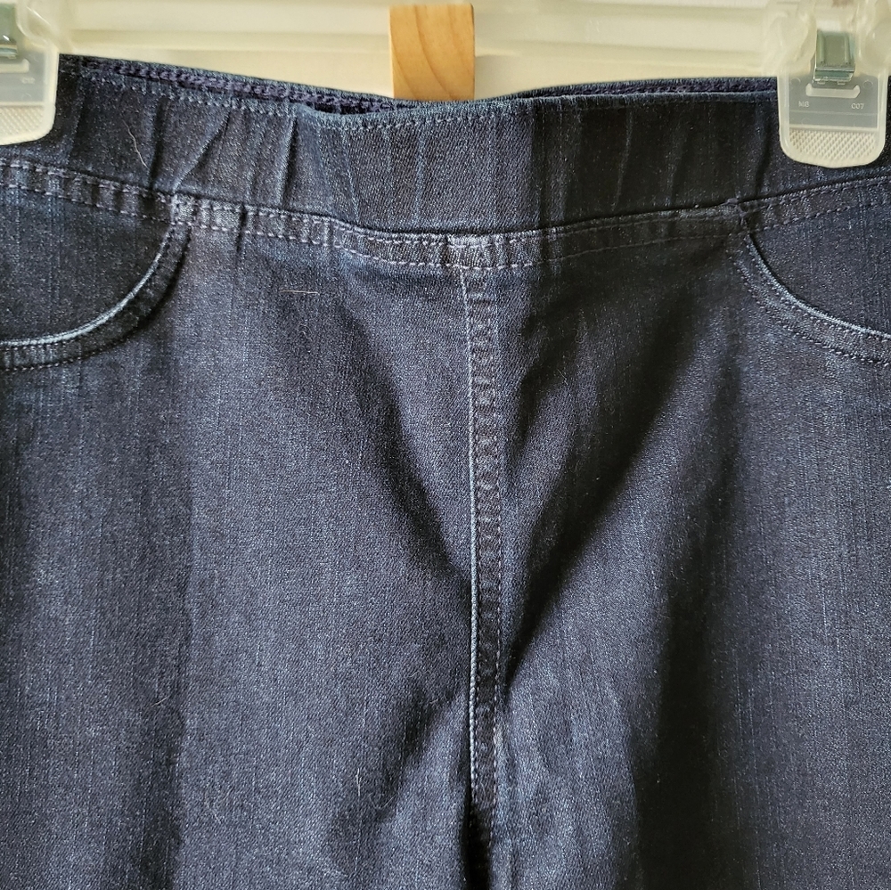 Hue Studio Womens Pull on Denim Jeggings Size L - Picture 4 of 5
